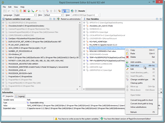 Rapid Environment Editor